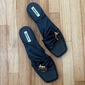 Reike Nen Black Leather Sandals